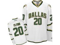 #20 Authentic Brian Flynn White Reebok NHL Third Men's Jersey Dallas Stars
