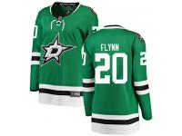 #20 Breakaway Brian Flynn Green NHL Home Women's Jersey Dallas Stars