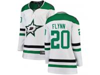 #20 Breakaway Brian Flynn White NHL Away Women's Jersey Dallas Stars