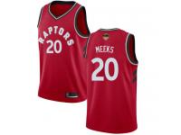 #20  Jodie Meeks Red Basketball Men's Jersey Toronto Raptors Icon Edition 2019 Basketball Finals Bound