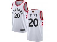 #20  Jodie Meeks White Basketball Men's Jersey Toronto Raptors Association Edition 2019 Basketball Finals Bound