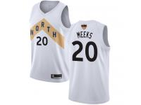 #20  Jodie Meeks White Basketball Men's Jersey Toronto Raptors City Edition 2019 Basketball Finals Bound