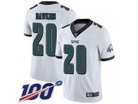 #20 Limited Brian Dawkins White Football Road Men's Jersey Philadelphia Eagles Vapor Untouchable 100th Season