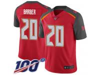 #20 Limited Ronde Barber Red Football Home Men's Jersey Tampa Bay Buccaneers Vapor Untouchable 100th Season