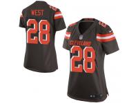 #20 Terrance West Cleveland Browns Home Jersey _ Nike Women's Brown NFL Game