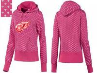 2015 NHL Detroit Red Wings Women Pullover Hoodie - Pink