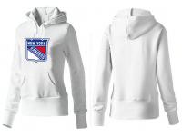 2015 NHL New York Rangers Women White Pullover Hoodie