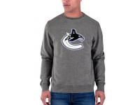 2015 NHL Vancouver Canucks Men Long Sleeve Dark Grey T-Shirt