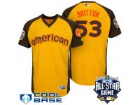 2016 MLB All-Star American Baltimore Orioles Zach Britton #53 Yellow Run Derby Cool Base Jersey