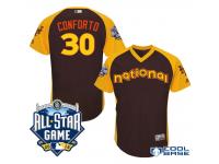 2016 MLB All-Star National New York Mets #30 Michael Conforto Brown Run Derby Cool Base Jersey