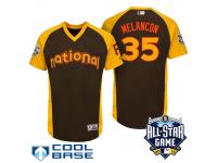 2016 MLB All-Star National Pittsburgh Pirates Mark Melancon #35 Brown Men Run Derby Cool Base Jersey