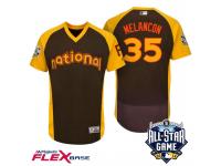 2016 MLB All-Star National Pittsburgh Pirates Mark Melancon #35 Brown Men Run Derby Flex Base Jersey