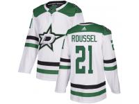 #21 Authentic Antoine Roussel White Adidas NHL Away Men's Jersey Dallas Stars