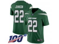 #22 Limited Trumaine Johnson Green Football Home Men's Jersey New York Jets Vapor Untouchable 100th Season