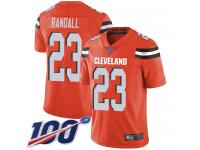 #23 Limited Damarious Randall Orange Football Alternate Men's Jersey Cleveland Browns Vapor Untouchable 100th Season