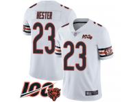 #23 Limited Devin Hester White Football Road Men's Jersey Chicago Bears Vapor Untouchable 100th Season