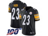 #23 Limited Joe Haden Black Football Home Men's Jersey Pittsburgh Steelers Vapor Untouchable 100th Season