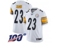#23 Limited Joe Haden White Football Road Men's Jersey Pittsburgh Steelers Vapor Untouchable 100th Season