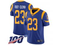 #23 Limited Nickell Robey-Coleman Royal Blue Football Alternate Men's Jersey Los Angeles Rams Vapor Untouchable 100th Season