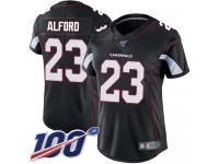 #23 Limited Robert Alford Black Football Alternate Women's Jersey Arizona Cardinals Vapor Untouchable 100th Season