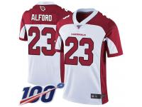 #23 Limited Robert Alford White Football Road Youth Jersey Arizona Cardinals Vapor Untouchable 100th Season