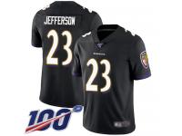 #23 Limited Tony Jefferson Black Football Alternate Men's Jersey Baltimore Ravens Vapor Untouchable 100th Season