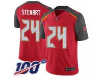 #24 Limited Darian Stewart Red Football Home Youth Jersey Tampa Bay Buccaneers Vapor Untouchable 100th Season