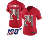 #24 Limited Darian Stewart Red Football Women's Jersey Tampa Bay Buccaneers Rush Vapor Untouchable 100th Season
