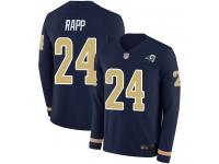 #24 Limited Taylor Rapp Navy Blue Football Men's Jersey Los Angeles Rams Therma Long Sleeve