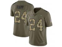 #24 Limited Taylor Rapp Olive Camo Football Men's Jersey Los Angeles Rams 2017 Salute to Service