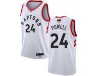 #24  Norman Powell White Basketball Men's Jersey Toronto Raptors Association Edition 2019 Basketball Finals Bound