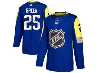 #25 Adidas Authentic Mike Green Youth Royal Blue NHL Jersey - Detroit Red Wings 2018 All-Star Atlantic Division