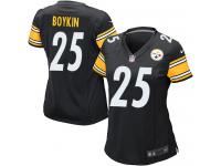 #25 Brandon Boykin Pittsburgh Steelers Home Jersey _ Nike Women's Black NFL Game
