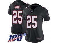 #25 Limited Ito Smith Black Football Alternate Women's Jersey Atlanta Falcons Vapor Untouchable 100th Season