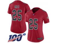 #25 Limited Ito Smith Red Football Women's Jersey Atlanta Falcons Rush Vapor Untouchable 100th Season