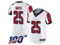 #25 Limited Ito Smith White Football Road Women's Jersey Atlanta Falcons Vapor Untouchable 100th Season