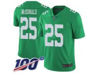 #25 Limited Tommy McDonald Green Football Men's Jersey Philadelphia Eagles Rush Vapor Untouchable 100th Season