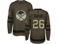 #26 Adidas Authentic Rasmus Dahlin Men's Green NHL Jersey - Buffalo Sabres Salute to Service