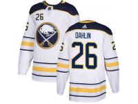 #26 Adidas Authentic Rasmus Dahlin Men's White NHL Jersey - Away Buffalo Sabres