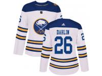 #26 Adidas Authentic Rasmus Dahlin Women's White NHL Jersey - Buffalo Sabres 2018 Winter Classic