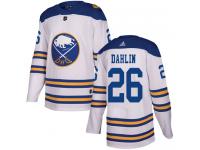 #26 Adidas Authentic Rasmus Dahlin Youth White NHL Jersey - Buffalo Sabres 2018 Winter Classic
