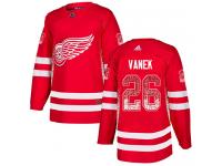 #26 Adidas Authentic Thomas Vanek Men's Red NHL Jersey - Detroit Red Wings Drift Fashion