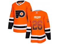 #26 Authentic Brian Propp Orange Adidas NHL Men's Jersey Philadelphia Flyers Drift Fashion