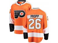 #26 Breakaway Brian Propp Orange NHL Home Men's Jersey Philadelphia Flyers