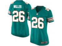 #26 Lamar Miller Miami Dolphins Alternate Jersey _ Nike Women's Aqua Green NFL Game