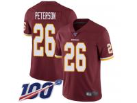 #26 Limited Adrian Peterson Burgundy Red Football Home Youth Jersey Washington Redskins Vapor Untouchable 100th Season