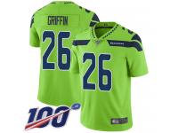 #26 Limited Shaquill Griffin Green Football Men's Jersey Seattle Seahawks Rush Vapor Untouchable 100th Season