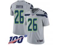 #26 Limited Shaquill Griffin Grey Football Alternate Men's Jersey Seattle Seahawks Vapor Untouchable 100th Season