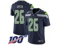 #26 Limited Shaquill Griffin Navy Blue Football Home Men's Jersey Seattle Seahawks Vapor Untouchable 100th Season