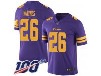 #26 Limited Trae Waynes Purple Football Youth Jersey Minnesota Vikings Rush Vapor Untouchable 100th Season